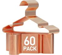 SPECILITE Paquete de 60 Perchas de Metal Oro Rosa, 30 cm con Muescas