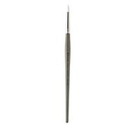 Speedball Art Products 1435-1 Escoda Perla Series Artist Watercolor & Acrylic Handle Short Pointed Round Paint Brush Size 1, Synthetic White Toray Filament