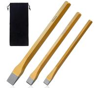 SPEEDWOX 3 piezas Heavy Duty cincel frío Set 3/8-Inch 1/2-Inch 5/8-Inch Metal Burel Set Cold Steel Rock Burel viene en un bolsillo de almacenamiento enrollable para cortar remaches y pernos