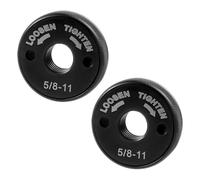 SPEEDWOX Paquete de 2 tuercas de brida de liberación rápida de 5/8-11 pulgadas para amoladora angular de 4.5 pulgadas, 5 pulgadas, 7 pulgadas y 9 pulgadas, no requiere llave inglesa, tuerca de eje de