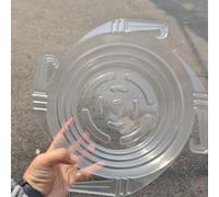 Spelonify Juego de 12 platillos para plantas con gancho, soporte de base transparente para maceta colgante, bandeja de goteo redonda para jardín interior y exterior, 6, 8, 10, 12 pulgadas