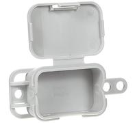 Spelsberg derivación IP20 Q4 Gris 10 Pieza 33490401 20 Stück Abzweigdose | Caja de conexión micro libre de halógenos con 4 entradas de cables, alivio de tensión y lengüetas de fijación exteriores
