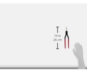 Spengler Alicates de punta plana 2805 – Alicates de punta plana especiales, 240 mm, forjados en acero al carbono C45, mordazas pulidas, bordes biselados, mangos de plástico rojo, profundidad de inserc