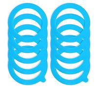 Spesh 10 Piezas Sellos de Silicona para Tarros, 93x68mm Sustitución de Juntas de Tarro, Anillos de Goma Herméticos para Tarros Kilner y Mason Jars de 0,35/0,5/1/1,5/2 litros(Azul)