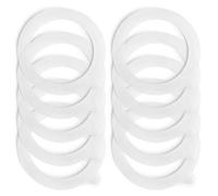 Spesh 10 Piezas Sellos de Silicona para Tarros, 93x68mm Sustitución de Juntas de Tarro, Anillos de Goma Herméticos para Tarros Kilner y Mason Jars de 0,35/0,5/1/1,5/2 litros(Blanco)