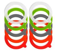 Spesh 10 Piezas Sellos de Silicona para Tarros, 93x68mm Sustitución de Juntas de Tarro, Anillos de Goma Herméticos para Tarros Kilner y Mason Jars de 0,35/0,5/1/1,5/2 litros(Color mixto)