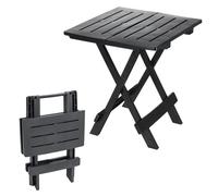 Spetebo Adige - Mesa plegable pequeña para jardín o camping, ideal para utilizarse como mesa auxiliar, Negro