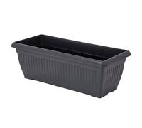 Spetebo Jardinera rectangular de plástico, antracita, 80 x 33 cm, XXL