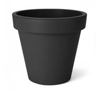 Spetebo Macetero de plástico M tamaño mediano - 38 cm/antracita - Macetero redondo para exterior e interior - Macetero de jardín, maceta de flores, recipiente para plantas, macetero decorativo