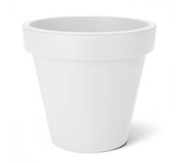 Spetebo Macetero de plástico XXL grande - 58 cm/blanco - Macetero redondo para exterior e interior - Jardín Macetero