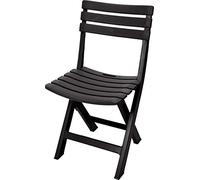 Spetebo Silla Plegable de Plástico 80 x 45 cm - Antracita - Jardín y Balcón