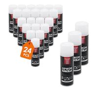 Spetebo Spray de tiza blanca soluble en agua, bote de 100 ml, juego de 24 unidades, spray de marcador para exteriores, lavable, tiza líquida, tiza para calles, tiza para suelo deportivo, césped