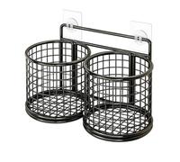 SpÏce - Estante de pared para 2 tazas, sin taladrar, 26 x 19,51 x 13 cm | SpÏce - Estante adhesivo con 2 ganchos extraíbles, tornillo o adhesivo para colgar, ahorra espacio, para armario de cocina