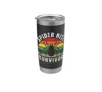 Spider Bite Survivor I Survived a Spider Bite Vaso térmico de acero inoxidable de doble pared