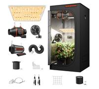Spider Farmer SF1000D Kit de Cultivo Completo de lámparas LED de Espectro Completo Samsung LM301B Leds Grow Box Juego Completo 60x60x140cm Hidroponía 1680D Kit de Carpa de Cultivo
