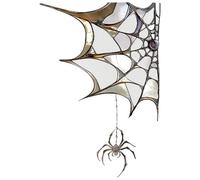 Spider Web Window - Pegatinas 2D de diseño plano de Halloween Clings, Scary Wall Decals, Suministros de decoración extraíble, Festive Holiday Window Decor | Living Room Bedroom Bathroom Home Party
