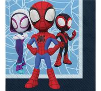 Spidey & Friends - Servilletas de papel para fiesta, 16,5 x 16,5 cm, color azul cielo, paquete de 16
