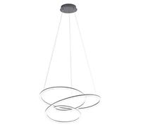 SPIRA: Lámpara colgante LED de metal, color gris metalizado, 96W