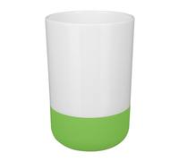 Spirella 10.17578 Moji - Vaso para cepillos de Dientes o Enjuague, Color Blanco y Verde Kiwi