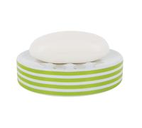 Spirella 11,0 x 11,0 x 2,6 cm, colección Tube, Bandeja para Pastilla de jabón, Porcelana, Verde/Blanco