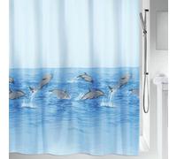 Spirella 120 x 200, Azul colección Nemo, Cortina de Ducha Textil, 100% Polyester