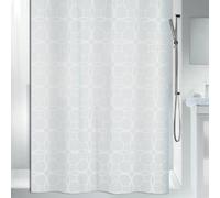 Spirella 120 x 200, Blanco colección Filigran, Cortina de Ducha Textil, 100% Polyester