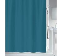 Spirella 180 x 200, Azul colección Primo, Cortina de Ducha Textil, 100% Polyester