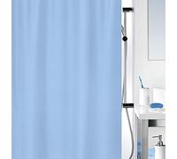 Spirella 180 x 200, Azul colección Primo, Cortina de Ducha Textil, 100% Polyester