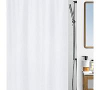 Spirella 180 x 200, Blanco colección Maya, Cortina de Ducha Textil, 100% Polyester