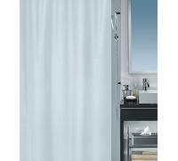 Spirella 180 x 200, Blanco colección Primo Bioactive, Cortina de Ducha Textil, 100% Polyester