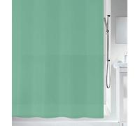 Spirella 180 x 200, Verde colección Bio, Cortina de Ducha Textil, 100% Polyester, PEVA