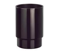 Spirella Ø6,5 x 9,5 cm, Negro colección Nyo, Portacepillos de Dientes, Acero Inoxidable