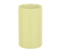Spirella Ø7 x 11.5 cm, Amarillo colección Tube, Portacepillos de Dientes, Gres