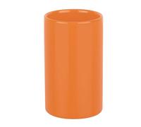 Spirella Ø7 x 11.5 cm, Naranja colección Tube, Portacepillos de Dientes, Gres
