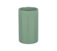 Spirella Ø7 x 11.5 cm, Verde Oscuro colección Tube, Portacepillos de Dientes, Gres