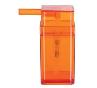 Spirella Accesorio SOBREMESA Cubo Clear Orange DOSIFICADOR 1215289, Naranja/nácar, 13 x 6,5 cm