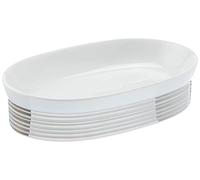 Spirella Accesorio SOBREMESA Opera Oval PORTAOBJETOS Silver 1206737, Blanco, Estandar