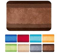 Spirella - Alfombra de baño Balance de poliéster - Antideslizante - 60 x 90 cm - Marrón - Lavable a máquina a 40 °C - 90% poliéster - 10% acrílico - Comodidad y Seguridad