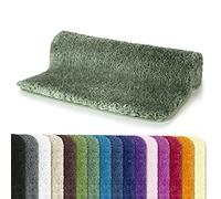 Spirella - Alfombra de baño de Microfibra Highland - Antideslizante, de Secado rápido y Lavable - 100% poliéster Suave y Duradero - Verde albahaca - 80 x 150 cm