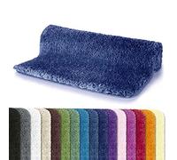 Spirella - Alfombra de baño de Microfibra Highland - Antideslizante, de Secado rápido y Lavable - 100% poliéster Suave y Duradero - Azul Marino - 70 x 120 cm