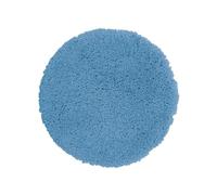 Spirella - Alfombra de baño Redonda de Microfibra Highland - Antideslizante, de Secado rápido y Lavable - 100% poliéster Duradero y Resistente - Azul Cielo - Ø60 cm