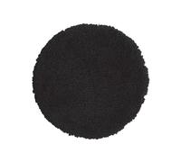 Spirella - Alfombra de baño Redonda de Microfibra Highland - Antideslizante, de Secado rápido y Lavable - 100% poliéster Duradero y Resistente - Negro - Ø60 cm
