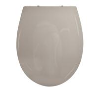 Spirella - Asiento de inodoro Brooke, 100% PP reciclado - Cierre suave - 45,7 x 37,2 x 4 cm - Color topo brillante - Ajuste universal - Fácil de instalar y limpiar