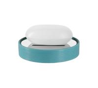 Spirella, Azul colección Tube Ribbed, Bandeja para Pastilla de jabón, 11 x 11 x 2.6 cm, Gres