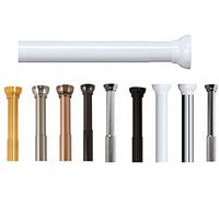 Spirella Barra telescópica para Cortina de Ducha Kreta, Resistente a los arañazos, Rango de Ajuste de 75-125 cm, diámetro de 21 mm, Aluminio, Color Blanco