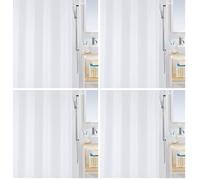 Spirella Bio White - Cortina de Ducha (120 x 200 cm, Vinilo), Color Blanco (Paquete de 4)