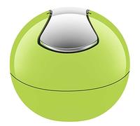 Spirella Bote de Basura para baño Contenedor de cosméticos 1 litro Acabado Brillante o Mate Tapa abatible Caja de Basura Bote de Basura de Mesa Verde