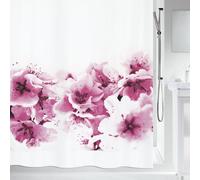 Spirella colección Amanda, Cortina de ducha textil 180 x 200, 100% polyester, Morado