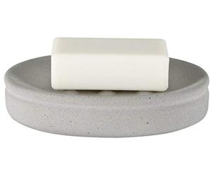 Spirella colección Cement, Bandeja para Pastilla de jabón 14x10x3 cm, Cerámica, Gris
