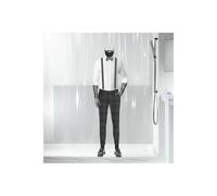 SPIRELLA colección Dandy , Cortina de ducha textil 180 x 200, 100% polyester, Negro